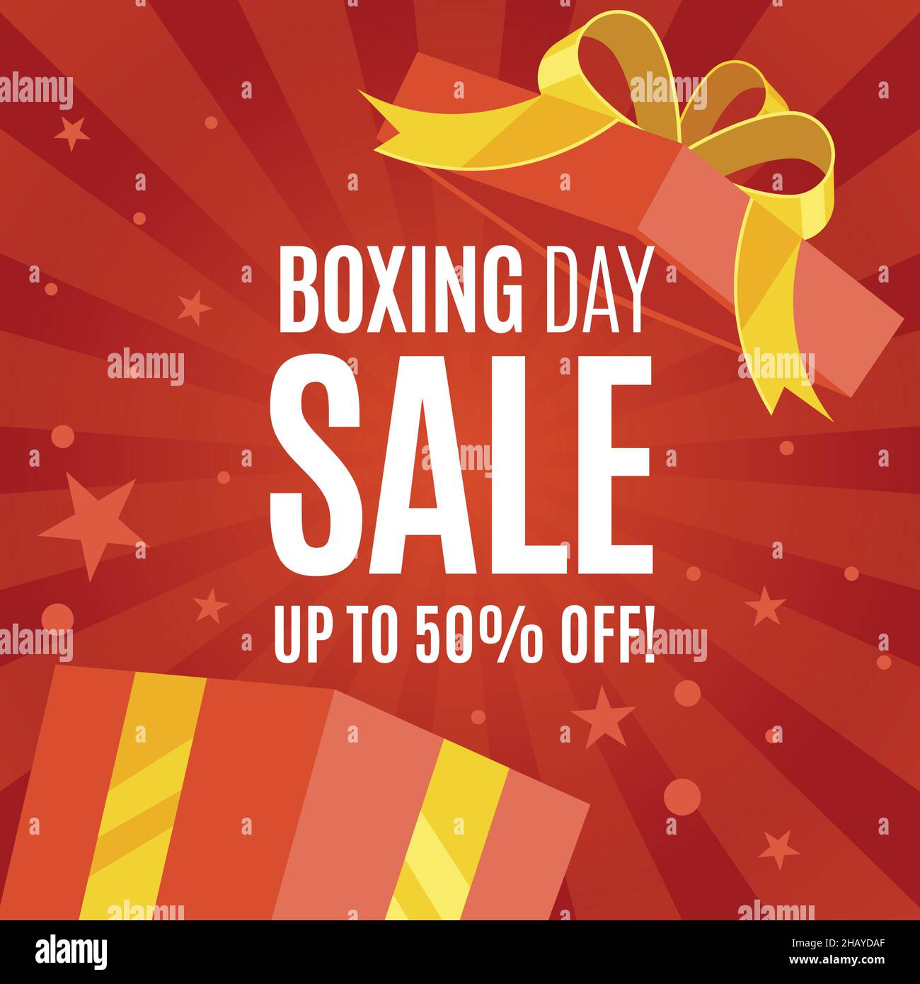 flat boxing day sale vector design illustration Stock Vector