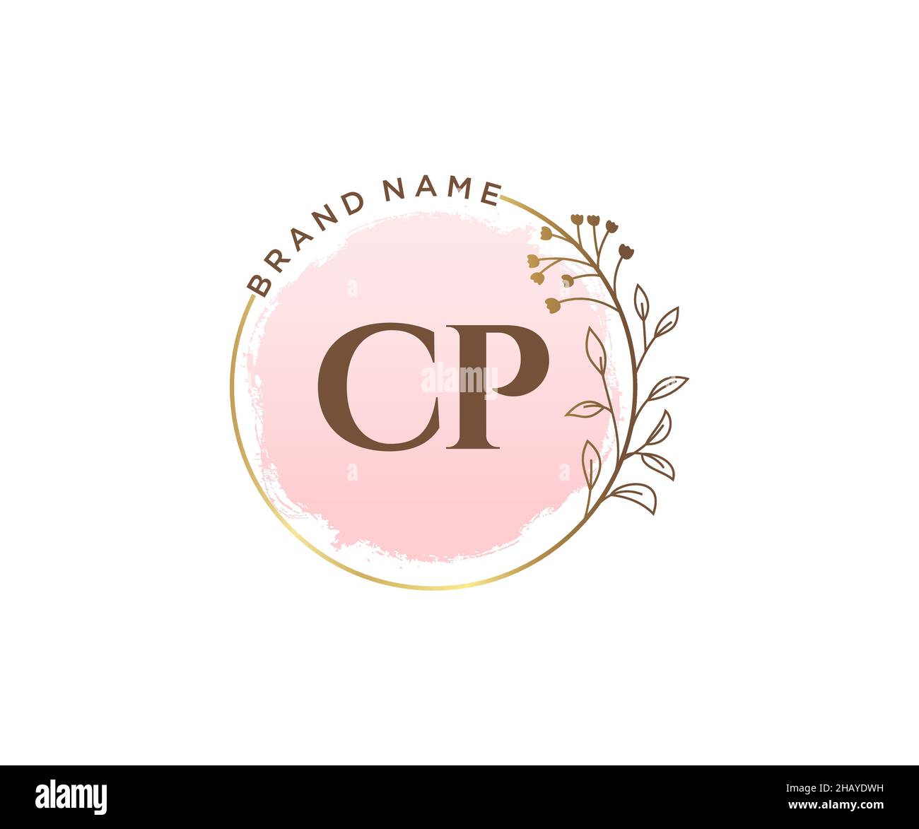 CP feminine logo. Usable for Nature, Salon, Spa, Cosmetic and Beauty ...