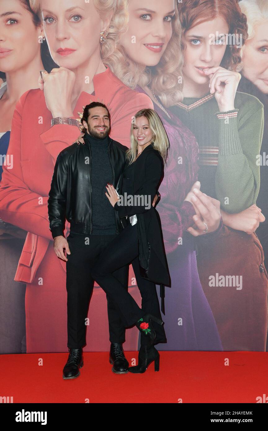 Rome, Italy. 15th Dec, 2021. Alvise Rigo and Tove Villfor attend the red carpet of the movie 7 donne e un mistero at The Space Cinema Moderno. Credit: SOPA Images Limited/Alamy Live News Stock Photo