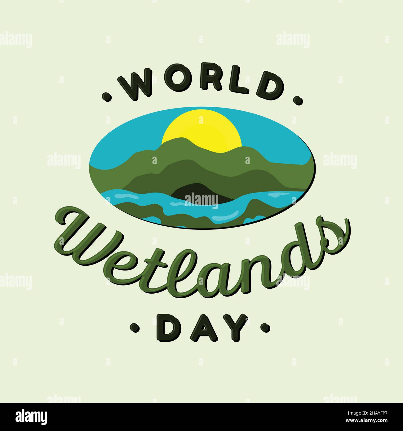 World Wetland Day vector background design. Vector illustration EPS.8 EPS.10 Stock Vector