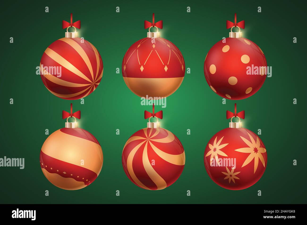 realistic christmas ball ornament vector design illustration Stock