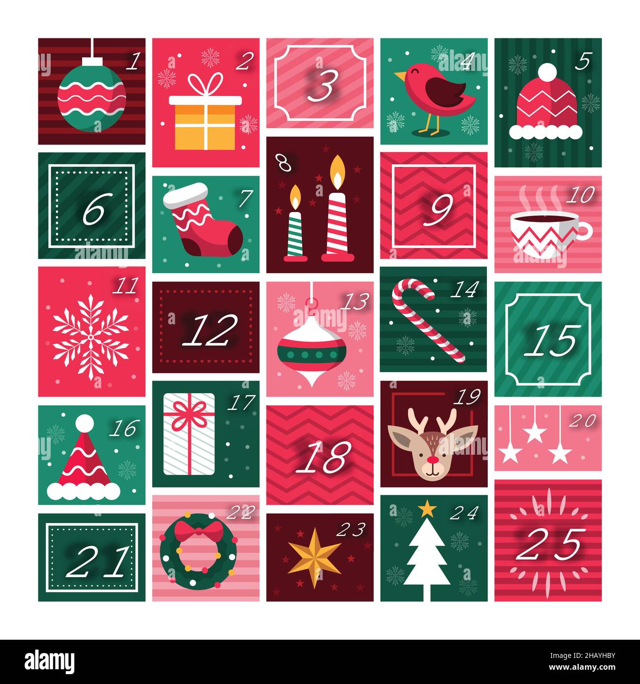 Christmas advent calendar background Stock Vector Images - Page 3 - Alamy