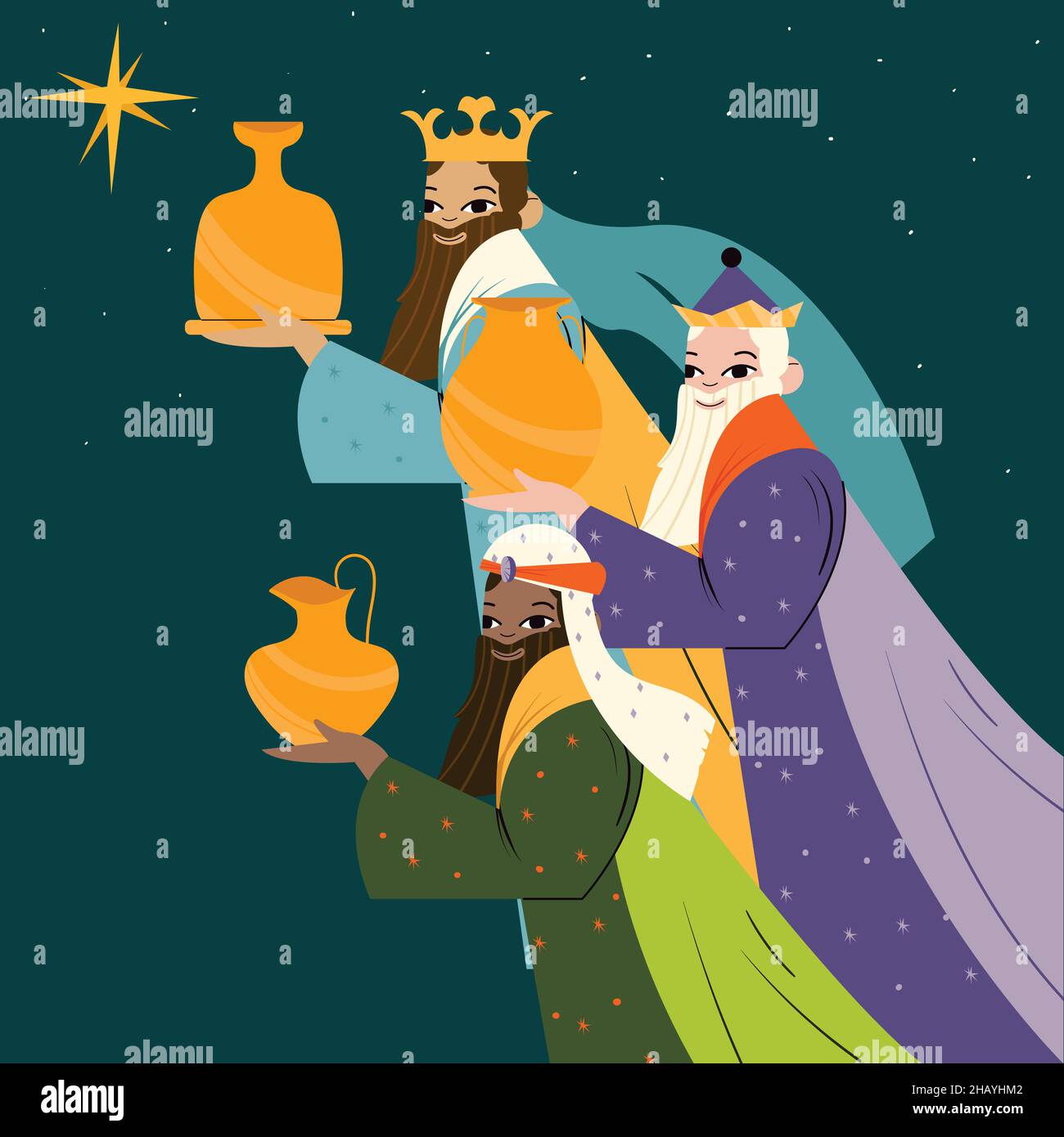 flat three wise men vector design illustration Stock Vector Image & Art ...