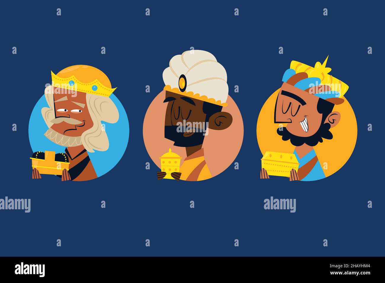 hand drawn three wise men vector design illustration Stock Vector Image ...