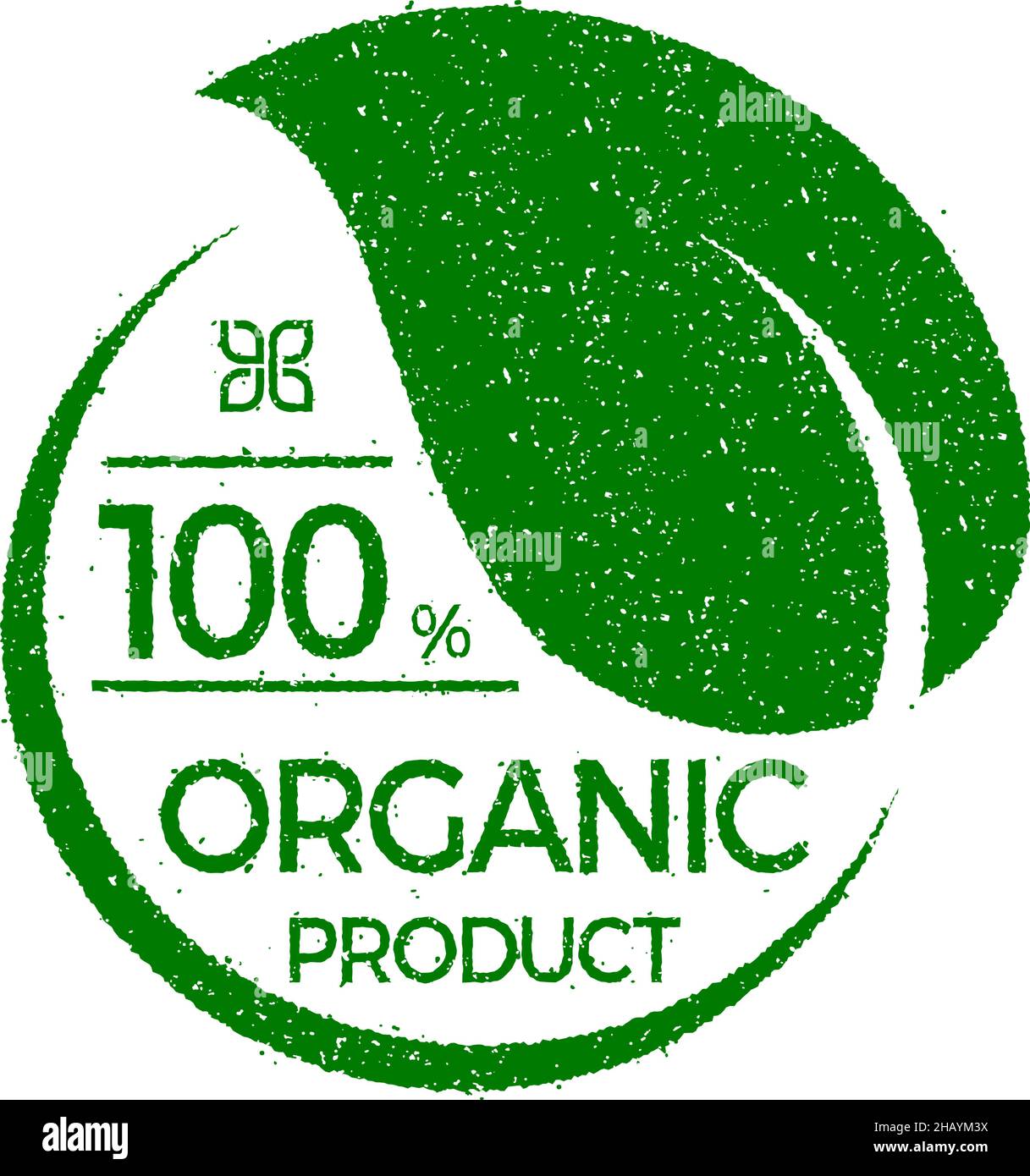 Organic, healthy natural and eco product stamp label illustration Stock ...