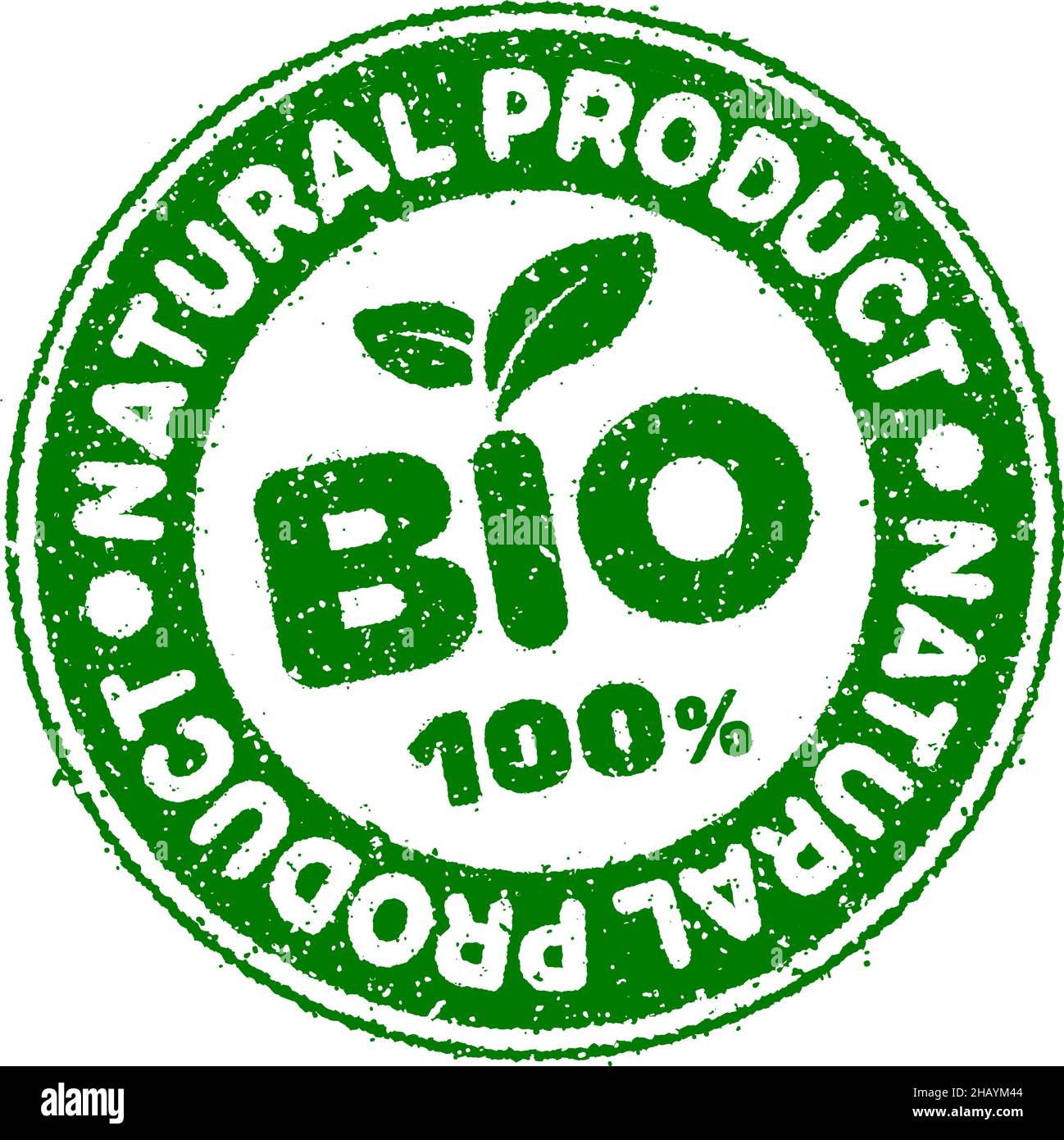 Organic, healthy natural and eco product stamp label illustration Stock ...