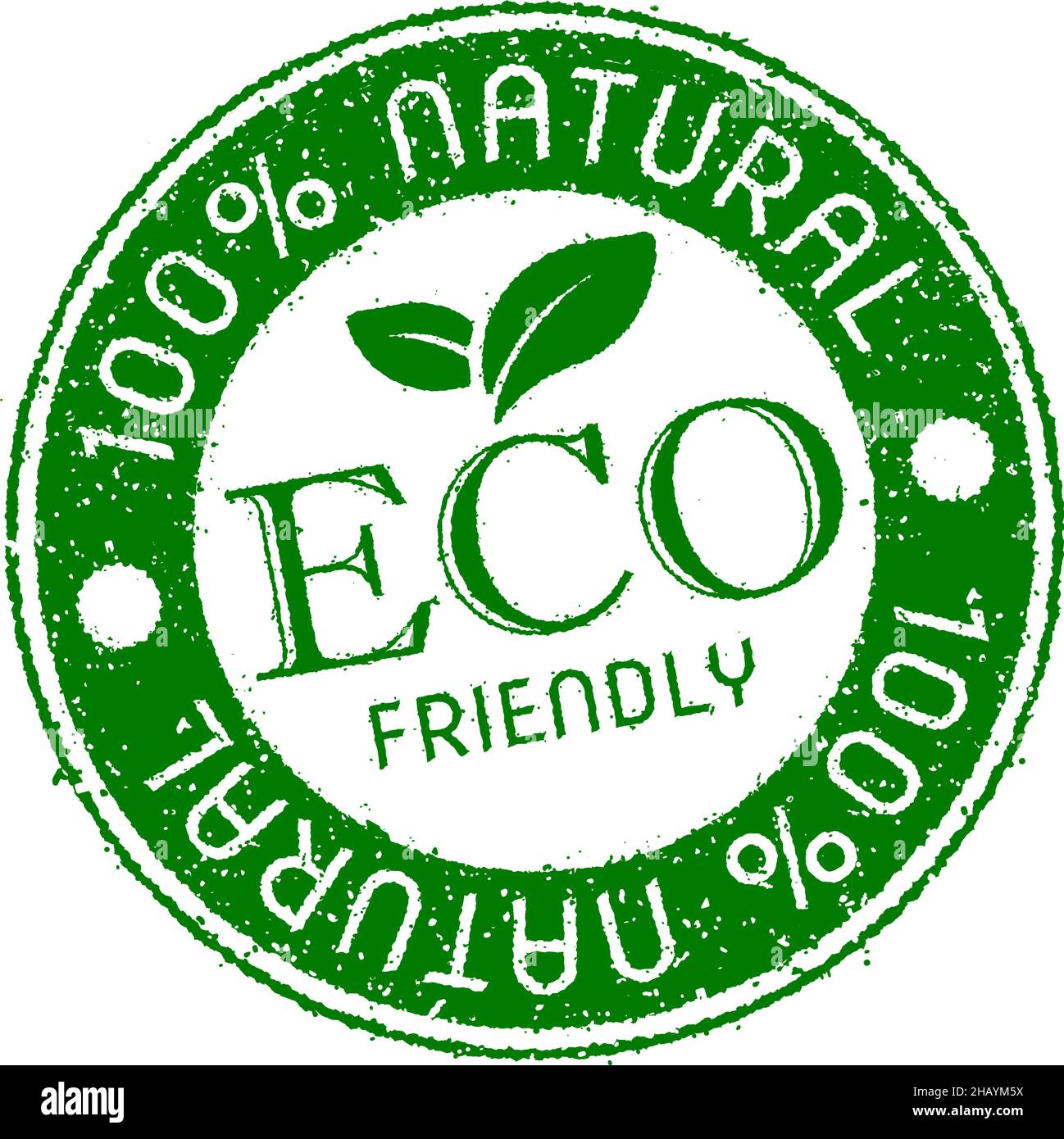 Organic, healthy natural and eco product stamp label illustration Stock ...