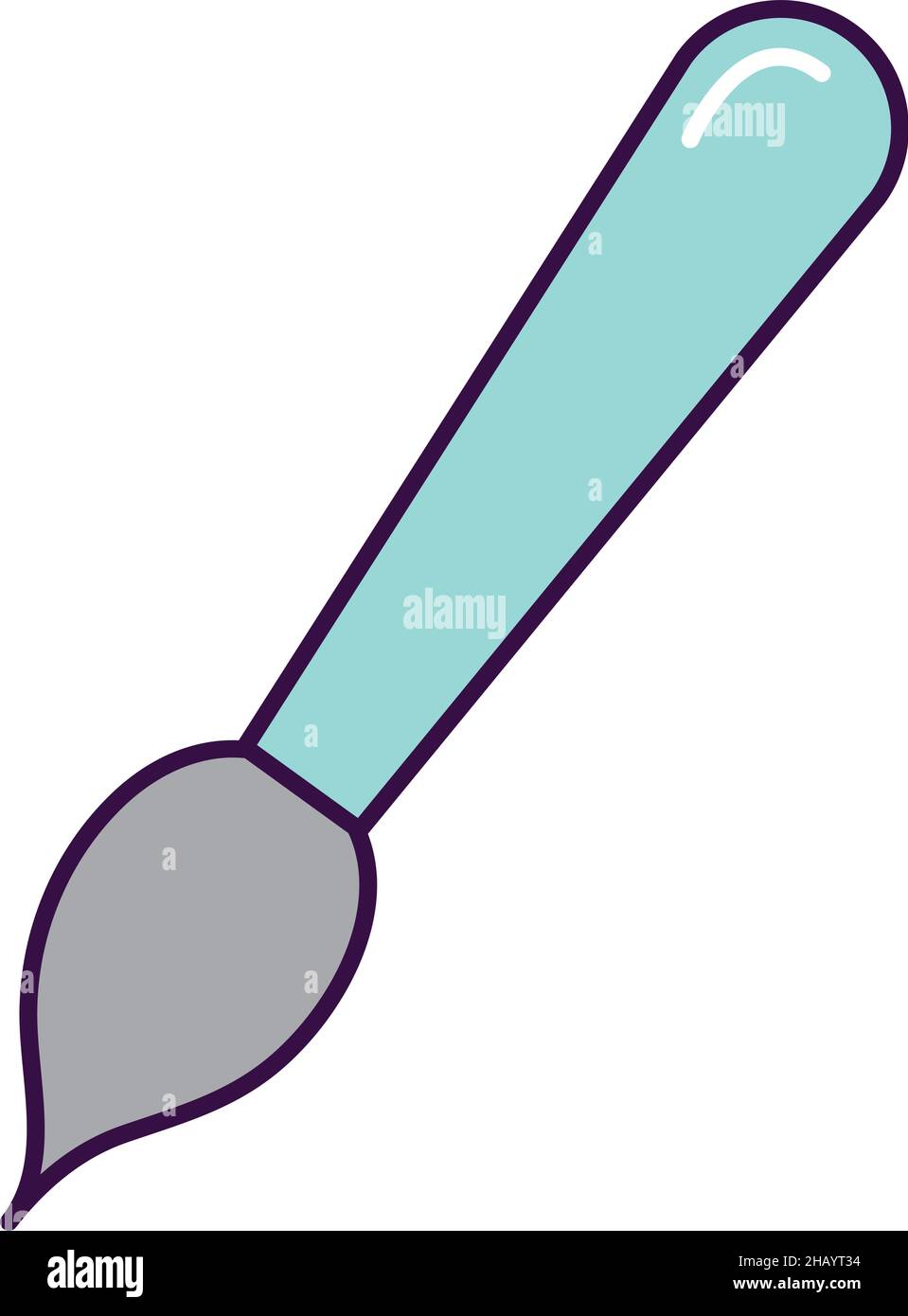 paint brush icon on white background Stock Vector Image & Art - Alamy
