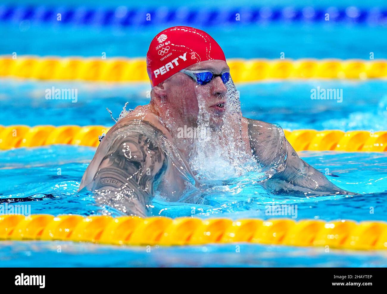 File photo dated 29-07-2021 of Great Britain's Adam Peaty. Great Britain dropped two places to fourth on the Olympics medal table in Tokyo. China and hosts Japan were second and third behind the United States. But it was still a hugely successful Games for Britain, who equalled their 65 medals tally at London 2012 by winning 22 gold, 21 silver and 22 bronze. Boxing, cycling, sailing and swimming led the way as athletics and rowing let the side down. Britain finished second on the final Paralympics medal table with its 124-medal haul of 41 gold, 38 silver and 45 bronze only behind China. Issue  Stock Photo