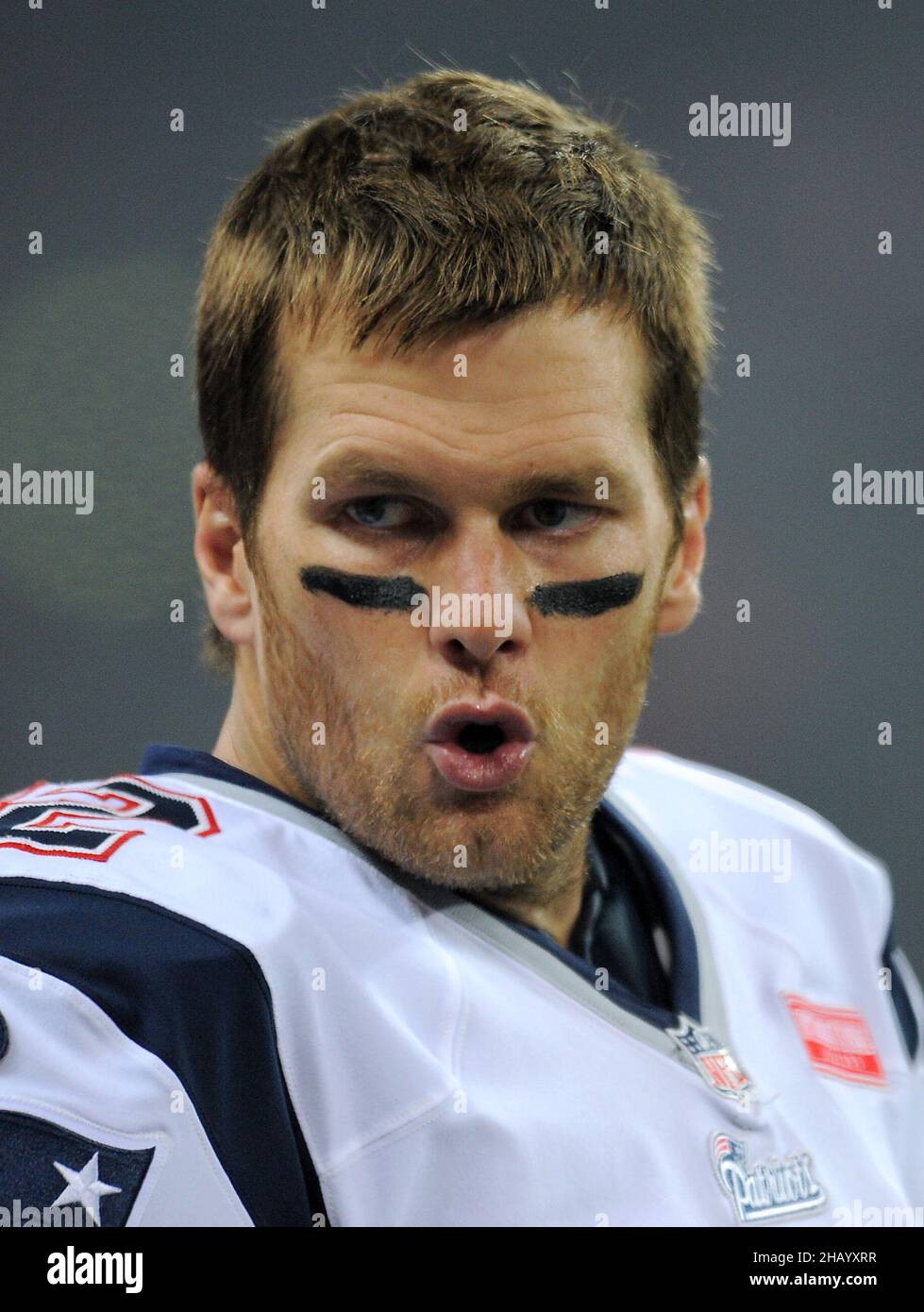 File photo dated 28-10-2012 of Tom Brady, who celebrated his seventh Super Bowl victory after guiding the Tampa Bay Buccaneers to a 31-9 win over the Kansas City Chiefs. Issue date: Thursday December 16, 2021. Stock Photo