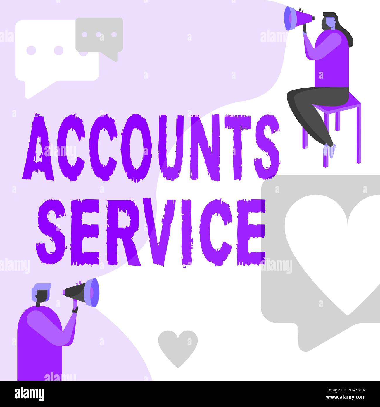 Text caption presenting Accounts Service. Internet Concept accessing ...