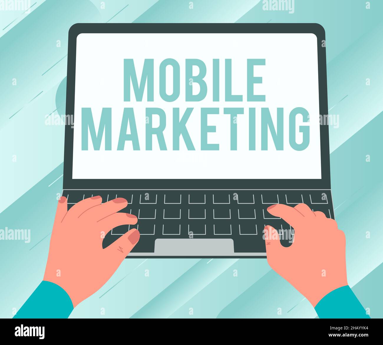 Handwriting text Mobile Marketing. Concept meaning technique focused ...
