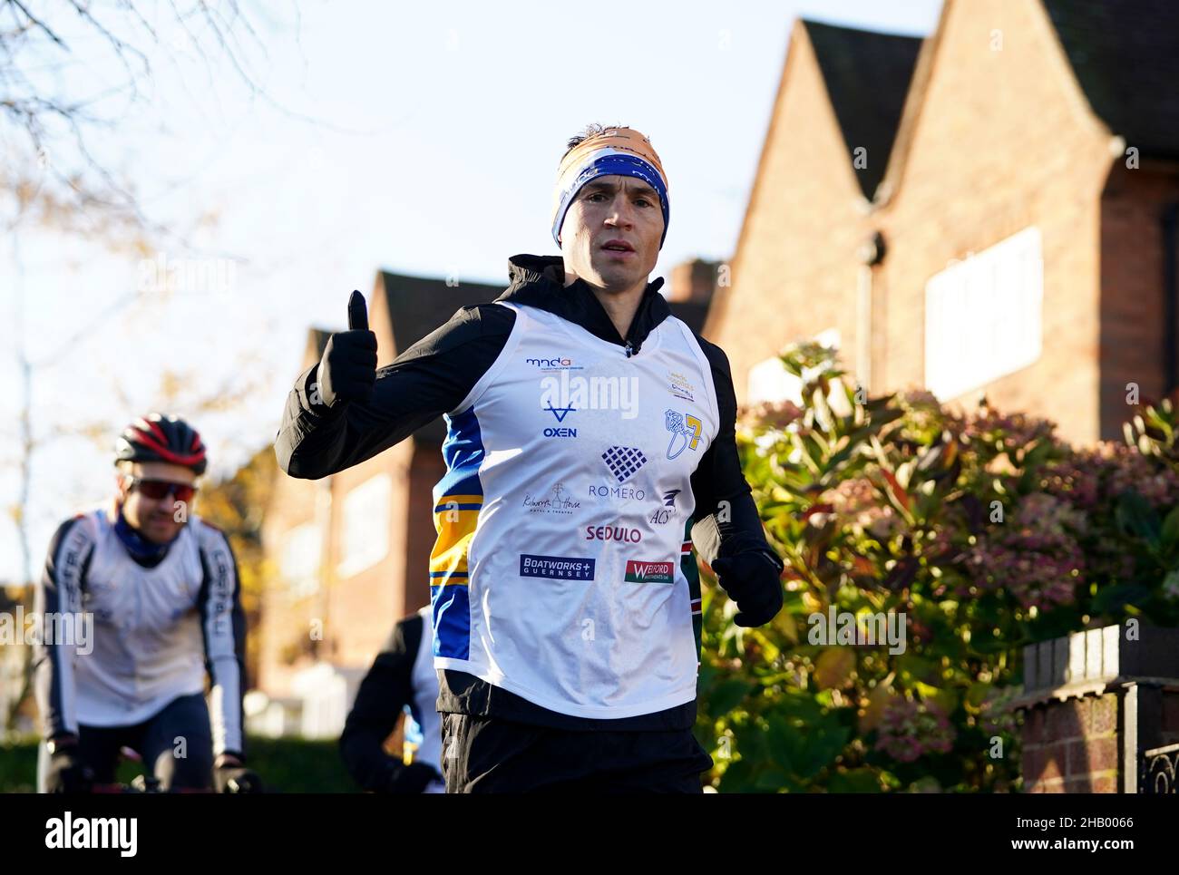 File photo dated 22-11-2021 of Kevin Sinfield, who ran the 101 miles from the Tigers' Welford Road ground to Headingley in 24 hours. Picture date: Monday November 22, 2021. Issue date: Thursday December 16, 2021. Stock Photo