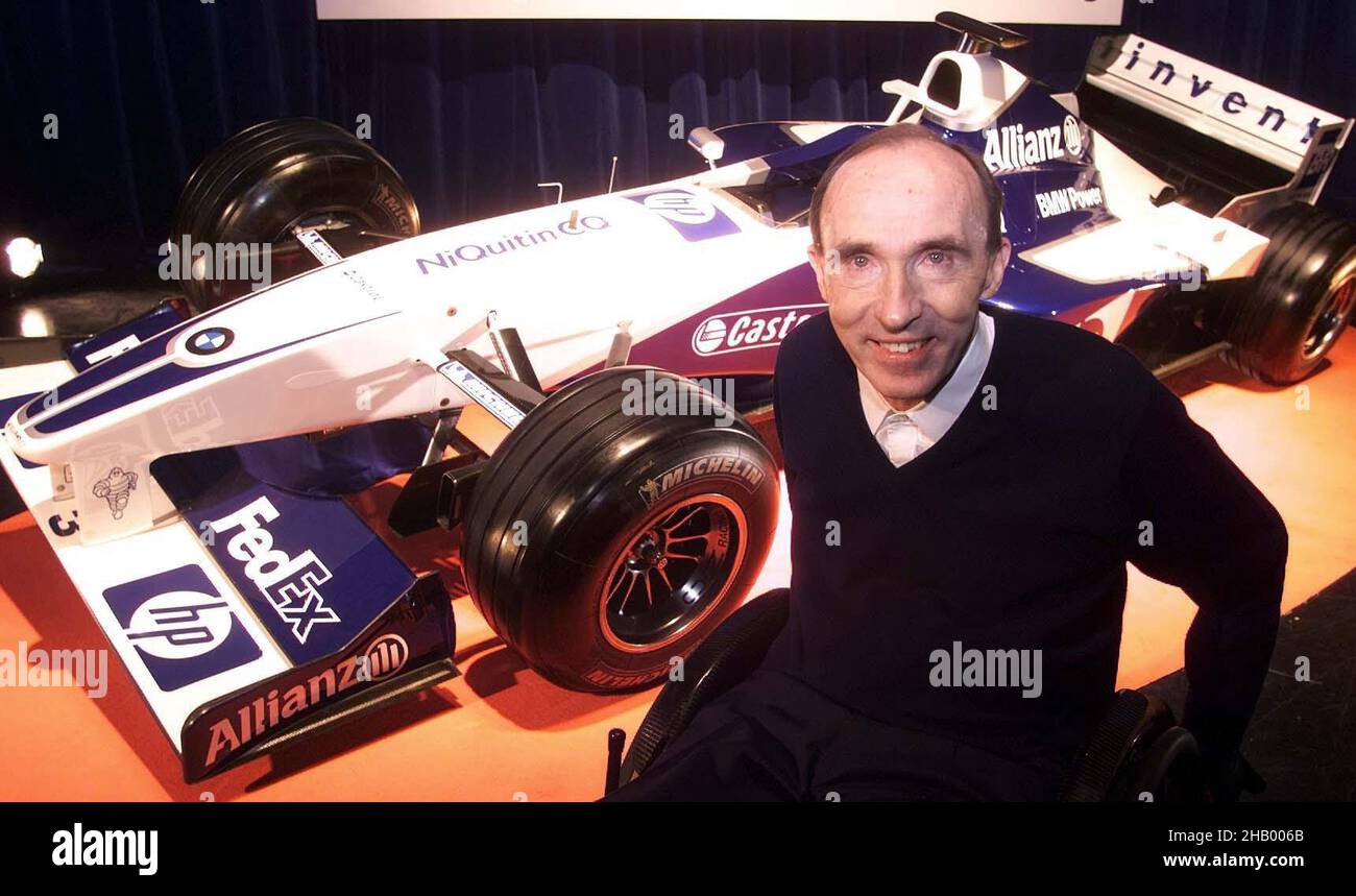 File photo dated 15-04-2003 of Sir Frank Williams, founder of Williams Racing who died at the age of 79. Issue date: Thursday December 16, 2021. Stock Photo