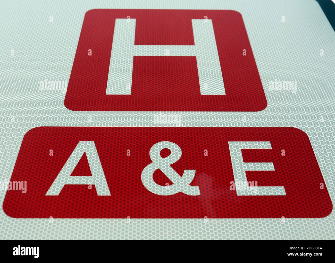 Undated file photo of a sign for an Accident and Emergency department. People with long Covid who were admitted to hospital and continued to experience symptoms five months afterwards showed a limited recovery one year on, new research suggests. Stock Photo