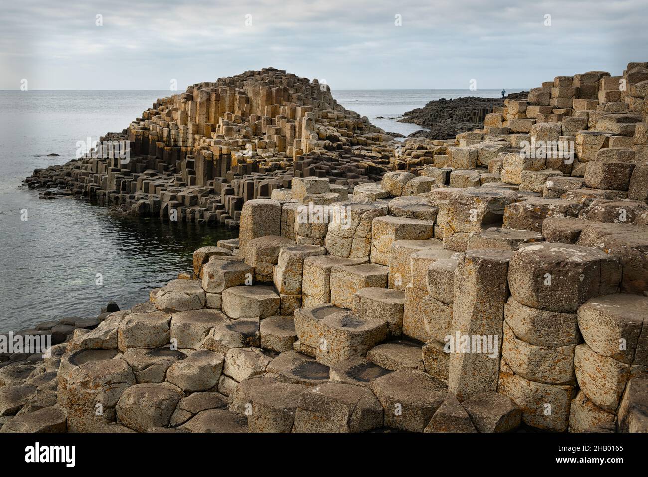 The Giant’s Causeway (40,000 interlocking basalt columns), County Antrim, Northern Ireland, UK Stock Photo