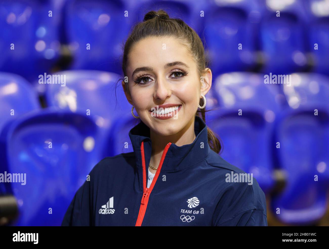 Lilah Fear during the Team GB Beijing Olympic Winter Games Ice Skating team announcement in Birmingham, UK. Issue date: Thursday December 16, 2021. See PA story ICE SKATING Olympics. Photo credit should read: Danny Lawson/PA Wire. RESTRICTIONS: Use subject to restrictions. Editorial use only, no commercial use without prior consent from rights holder. Stock Photo