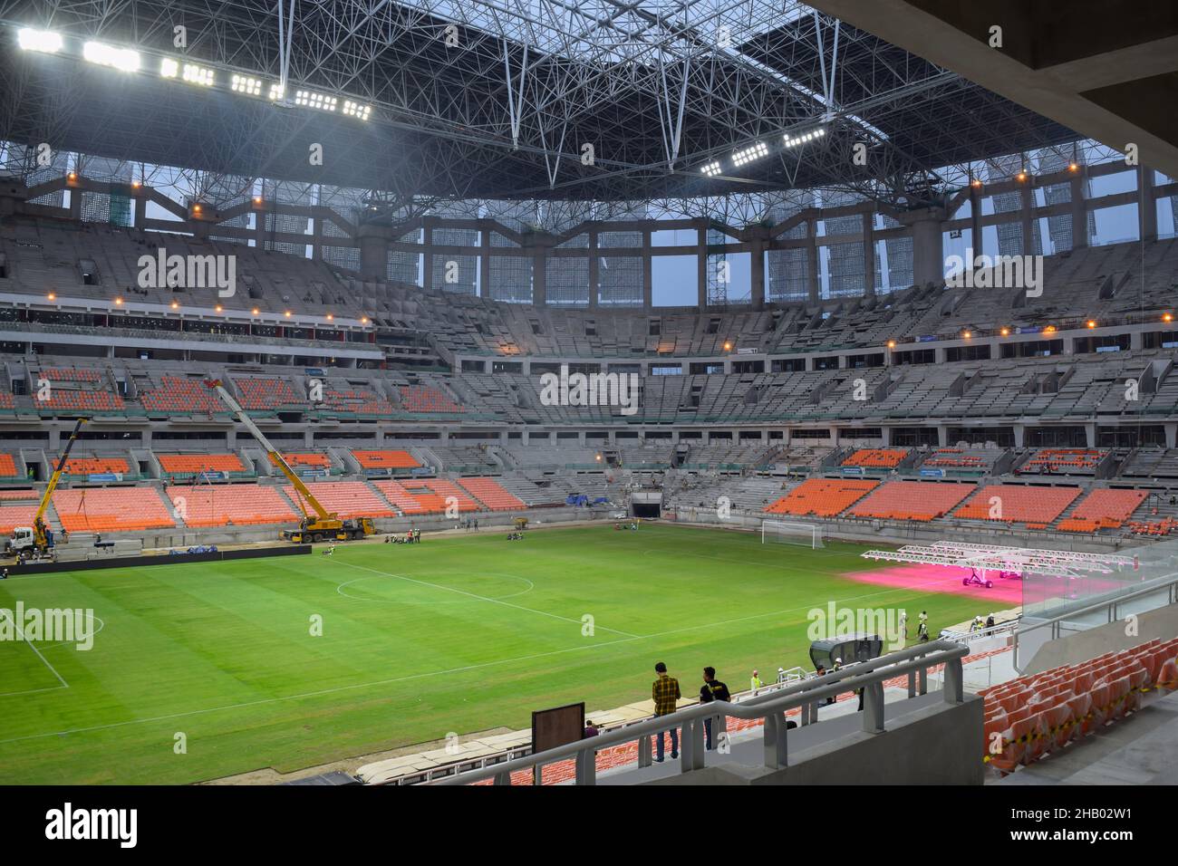 Construction of new tribune football stadium for Indonesia