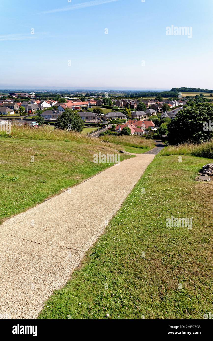 Viev of the ancient town of Dundonald from the castle, South Ayrshire, Scotland, UK - 22nd of July 2021 Stock Photo