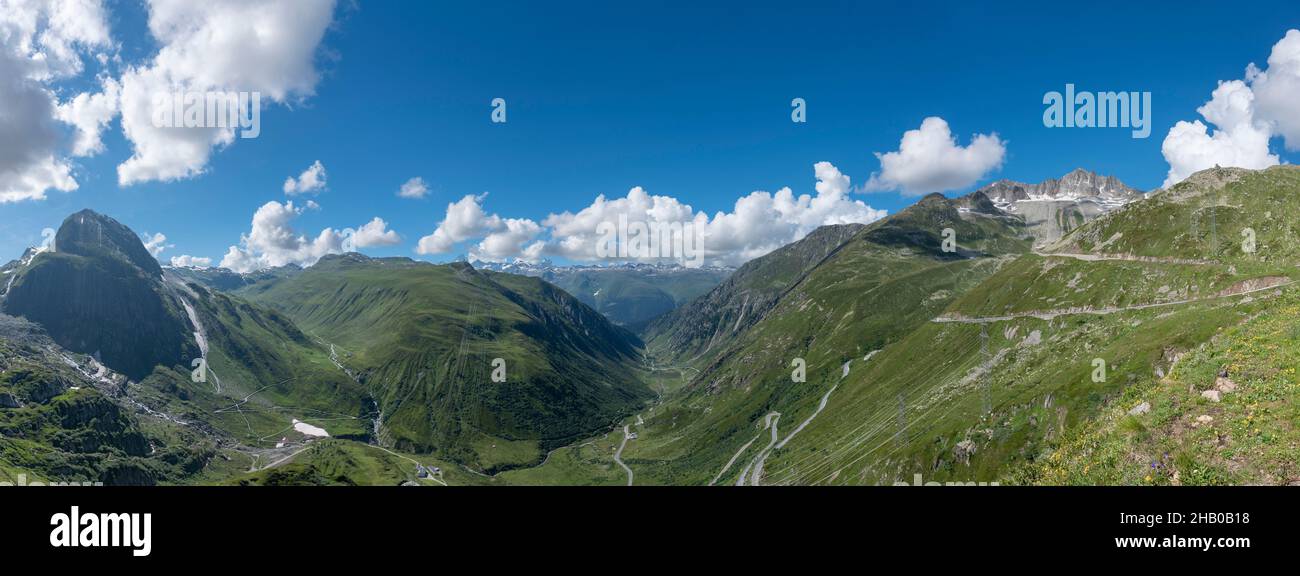 Alpine landscape at the Nufenen Pass, Ulrichen, Valais, Switzerland, Europe Stock Photo