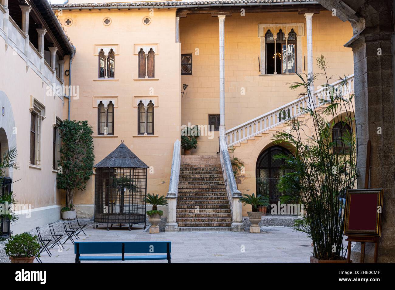 Main entrance of the Ducal Palace of Gandia. Stock Photo