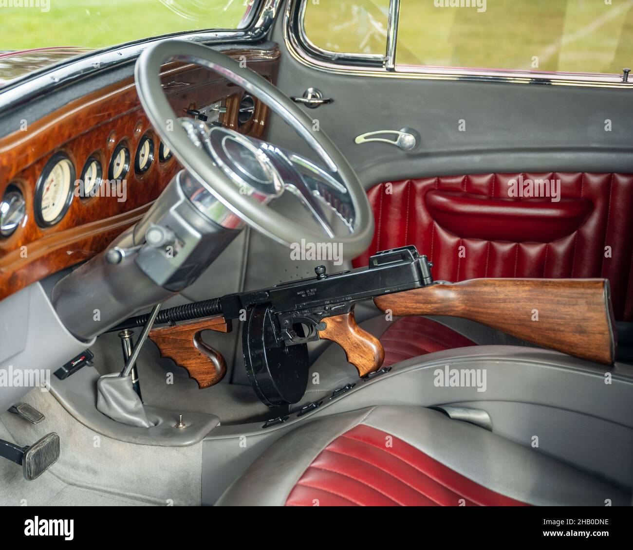 FRANKENMUTH, MI/USA SEPTEMBER 10, 2021 Closeup of a gangsterthemed