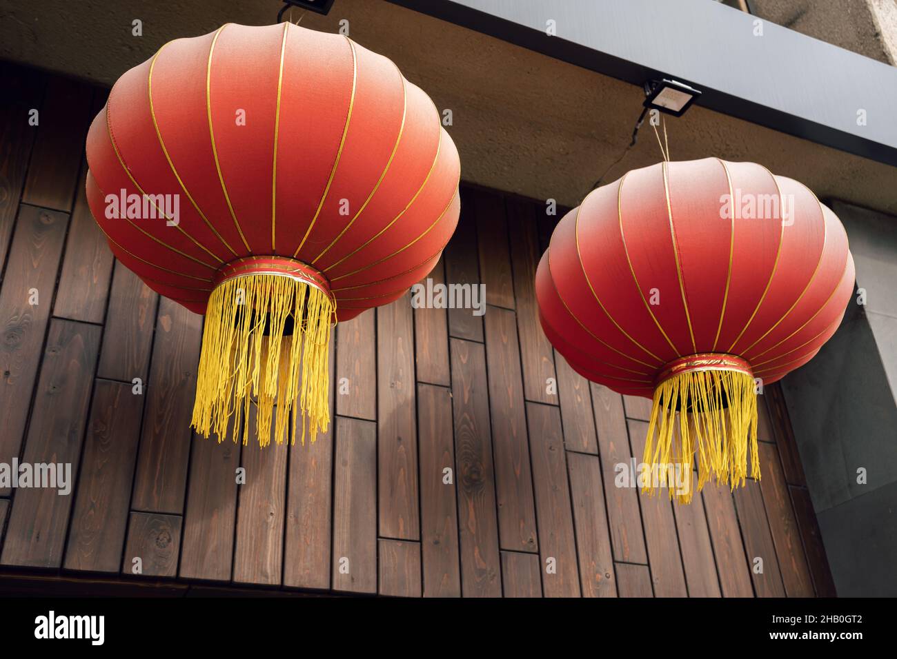 Red lantern for Chinese new year decoration Stock Photo - Alamy