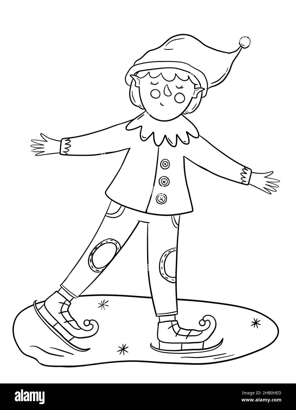 elf-coloring-book-page-outline-elf-illustration-for-kids-stock-photo