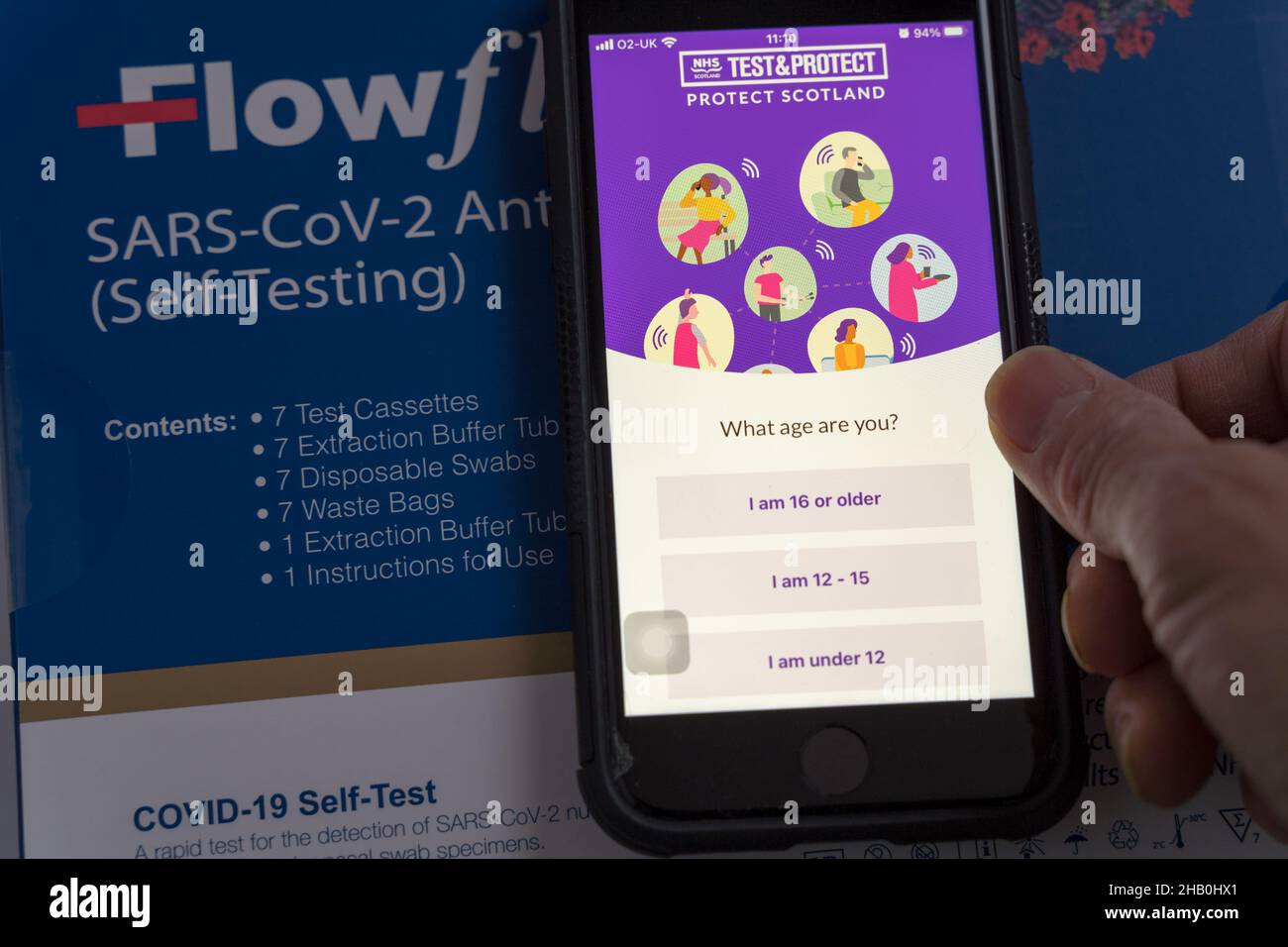 NHS Scotland App opens on mobile smart phone, registration screen asks