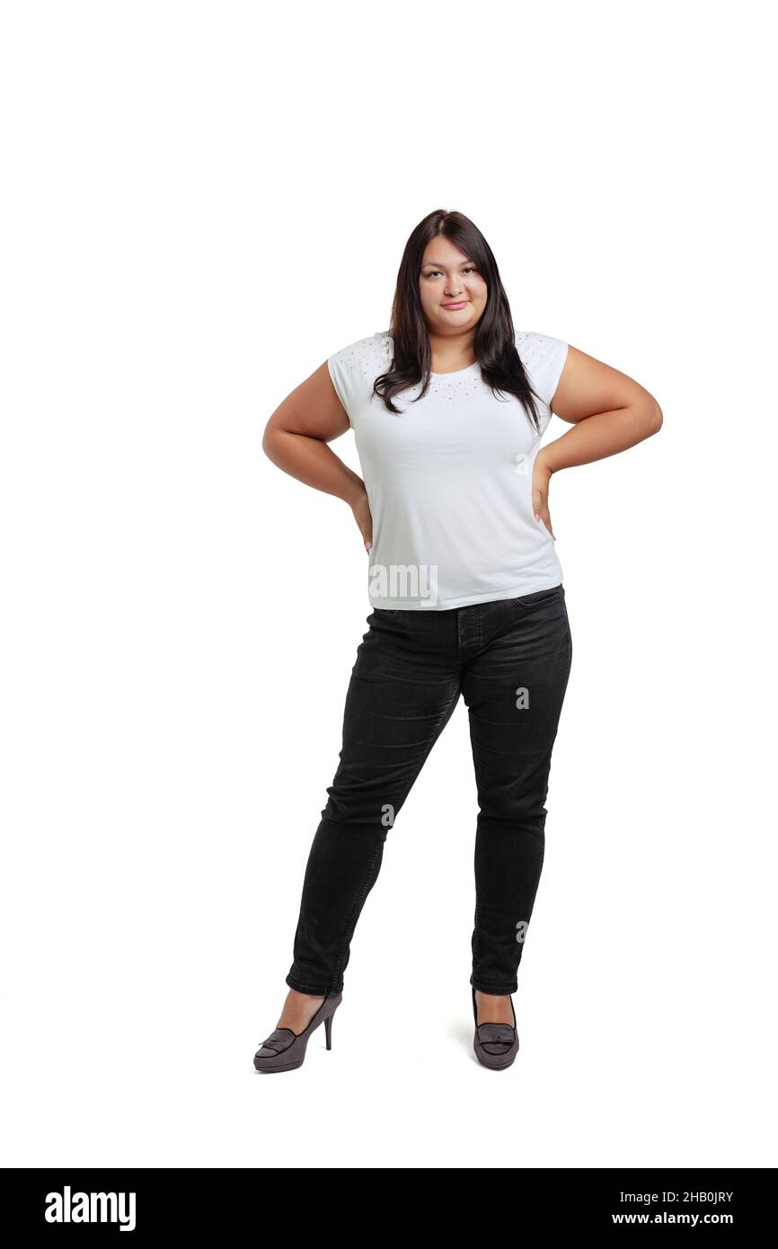 Plus size model jeans hi-res stock photography and images - Alamy