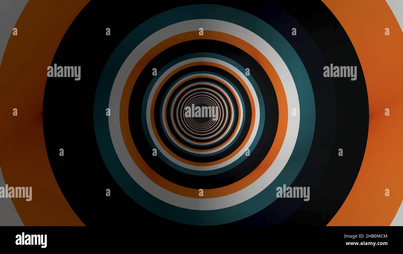 Abstract Background With Animated Hypnotic Colorful Tunnel Abstract