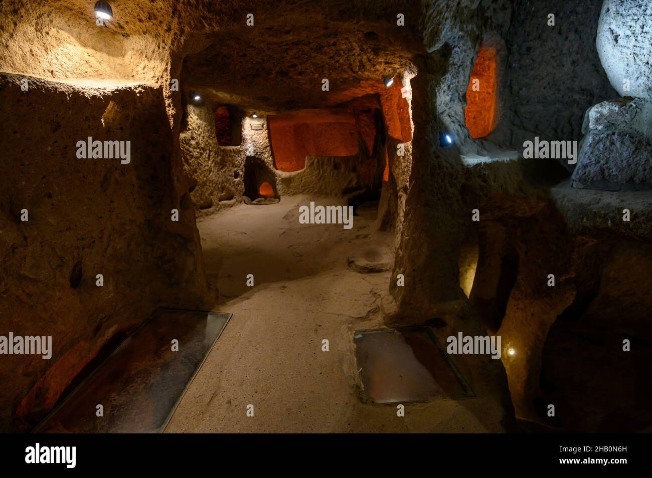 Kaymakli, Turkey. Ancient multilevel underground cave city in