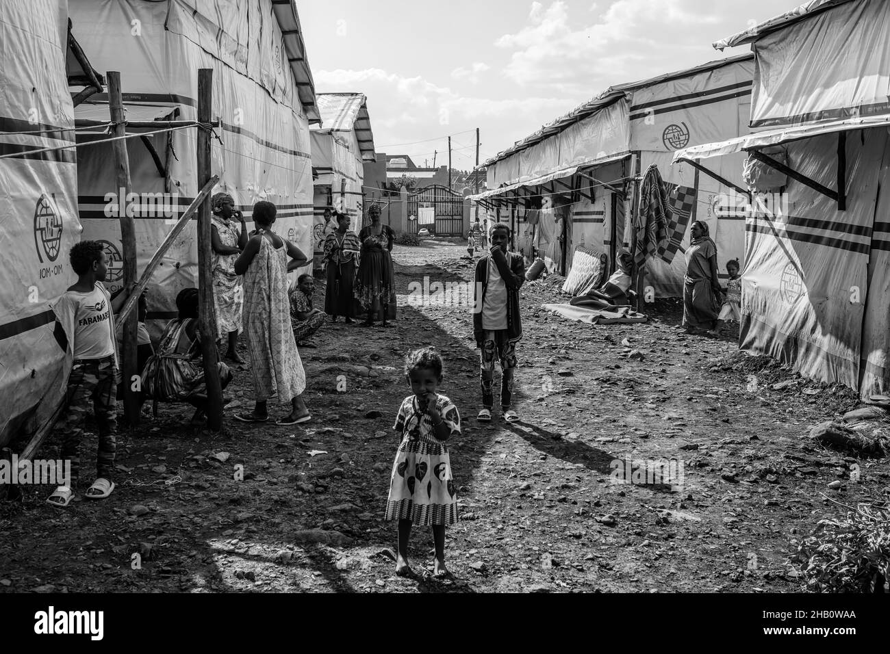 War in Ethiopia, refugee from Tigray, Africa Stock Photo