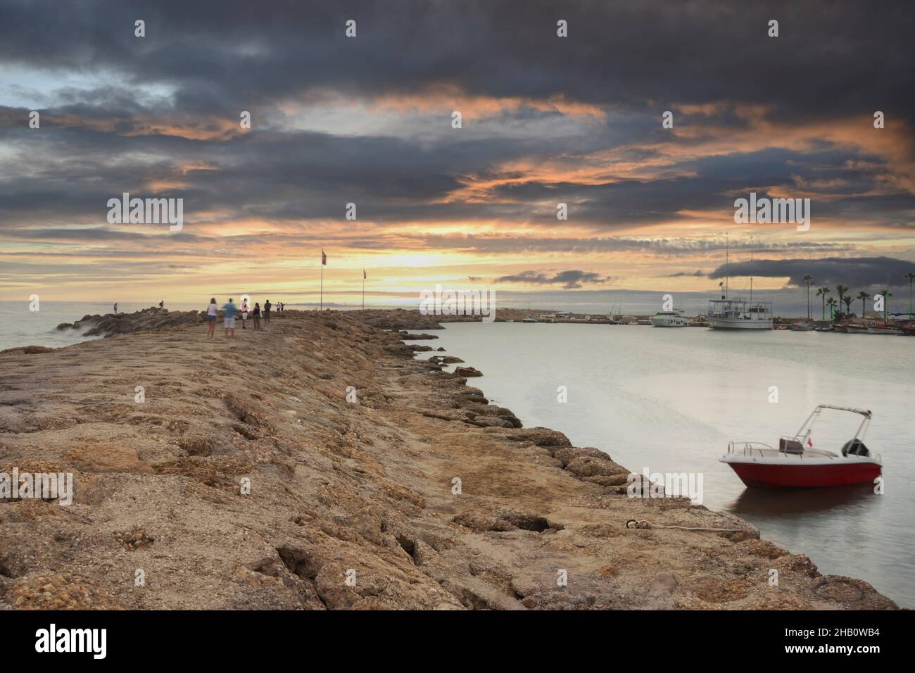 Small boat tied up on water hi-res stock photography and images - Alamy