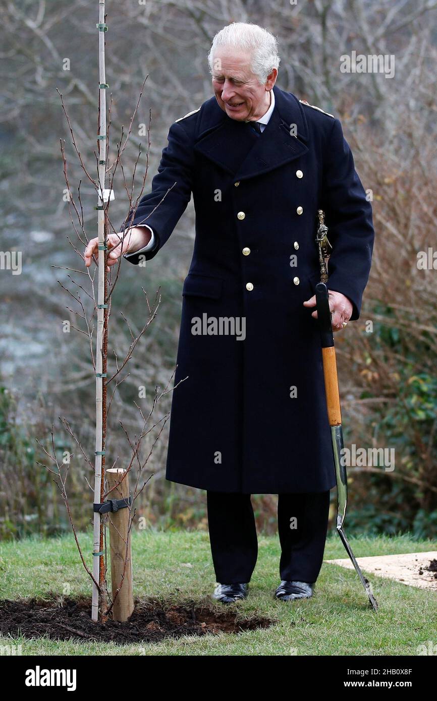 Tree Admerals The Prince of Wales plants a tree after presiding over the Lord High ...