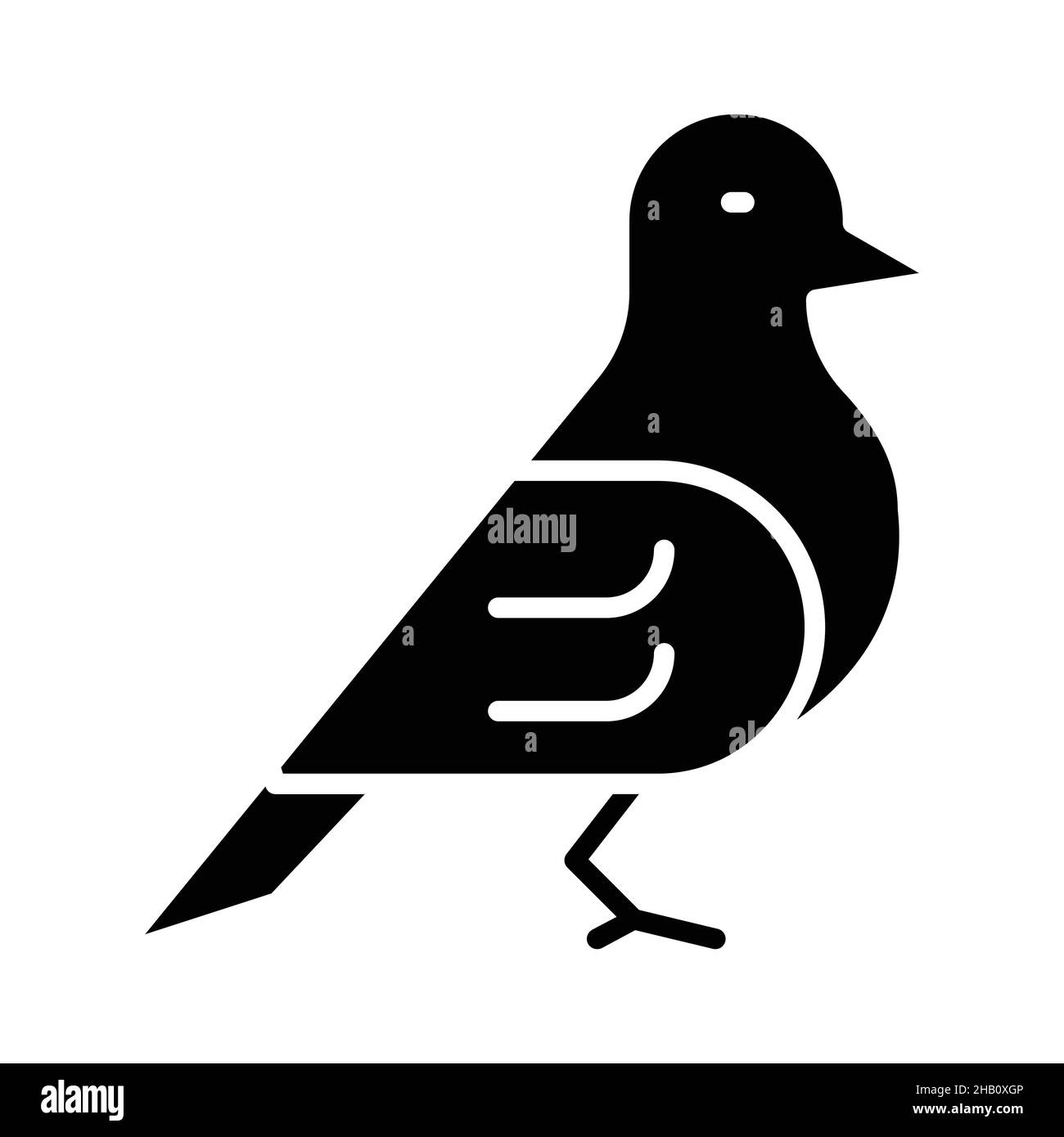 Pigeon Glyph Icon Animal Vector Stock Vector Image & Art - Alamy