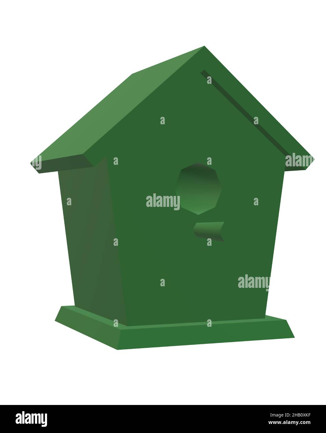 Solid Dark Green Bird House Stock Vector Image & Art Alamy