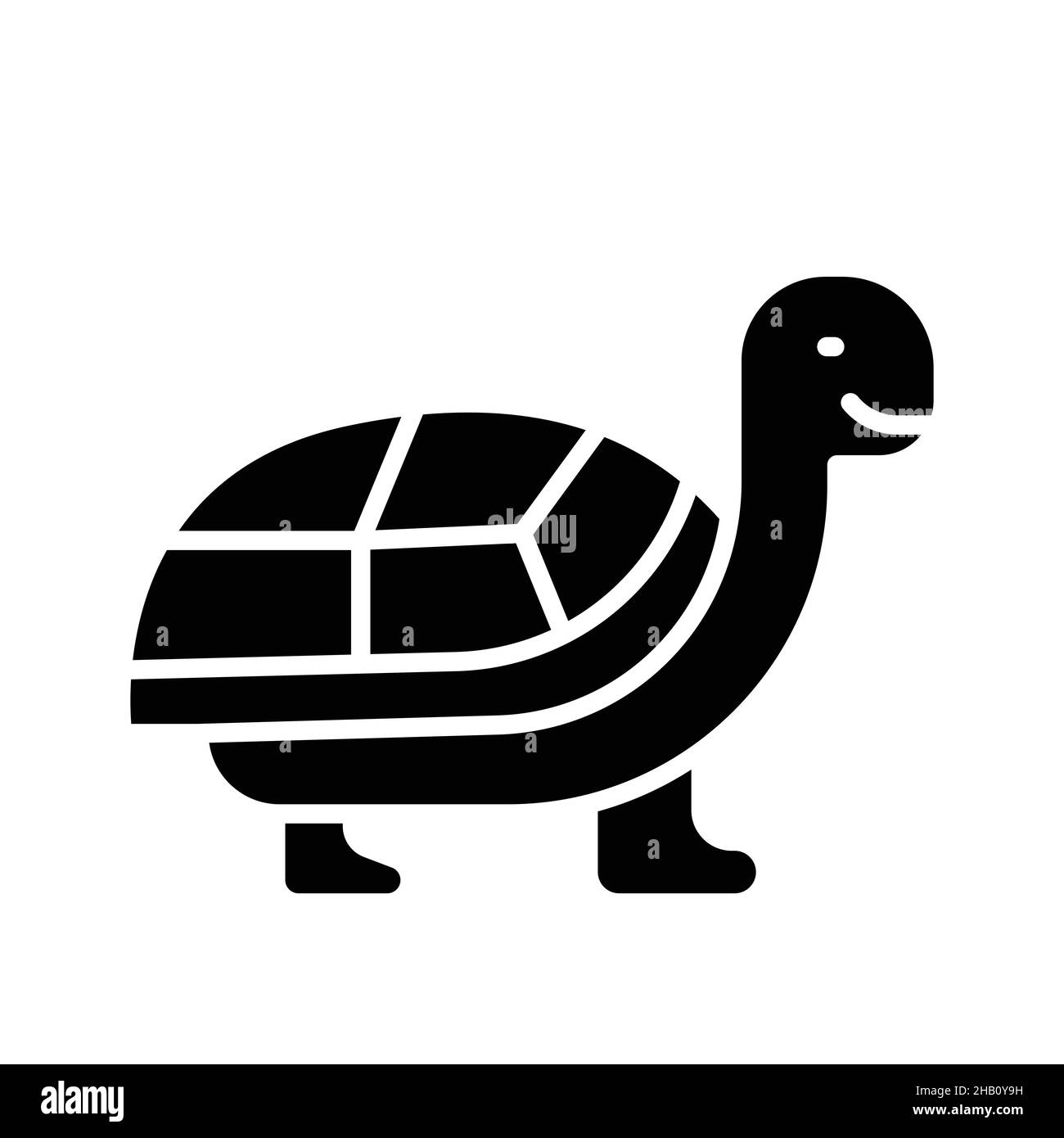 Turtle Glyph Icon Animal Vector  Stock Vector