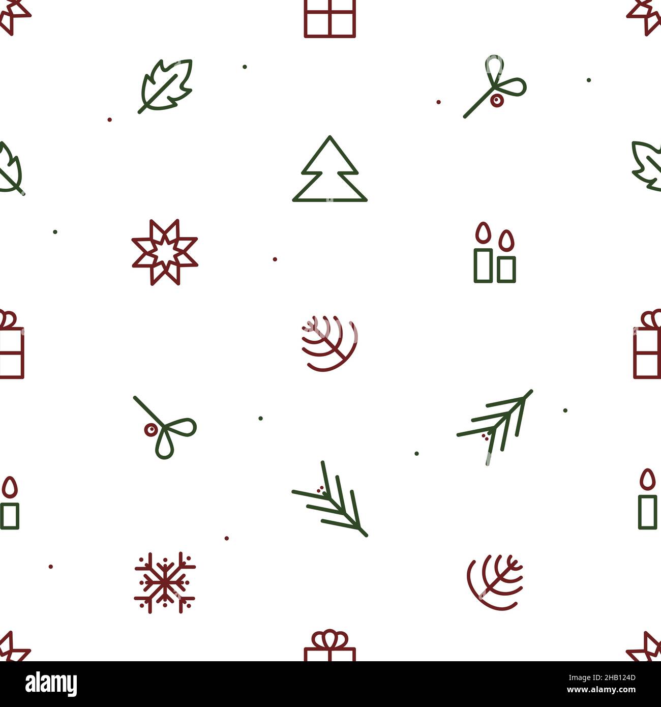 Christmas symbols on a white background Christmas theme background
