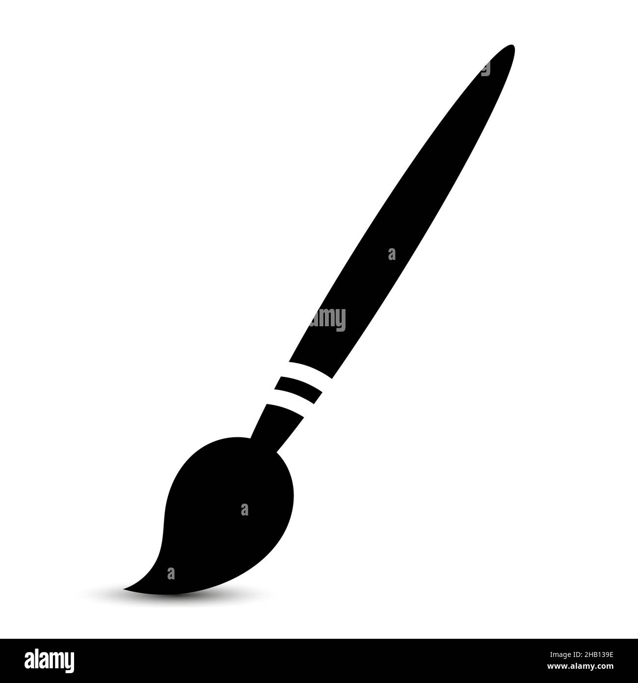 Brush icon. Vector illustration isolated on white background Stock Vector