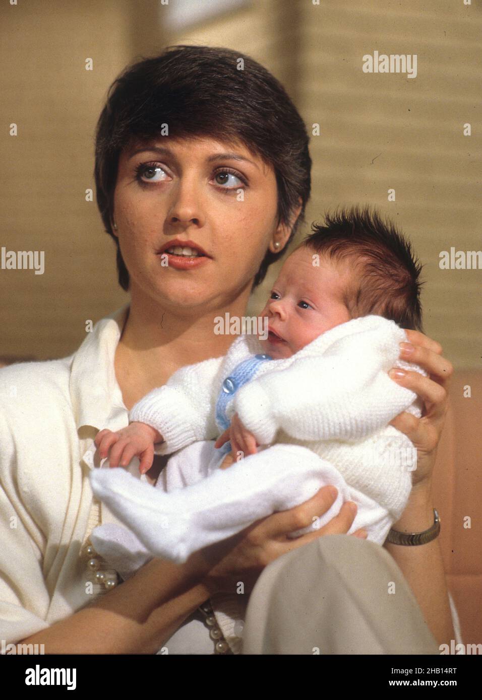 Anne Diamond with her baby son Oliver Stock Photo