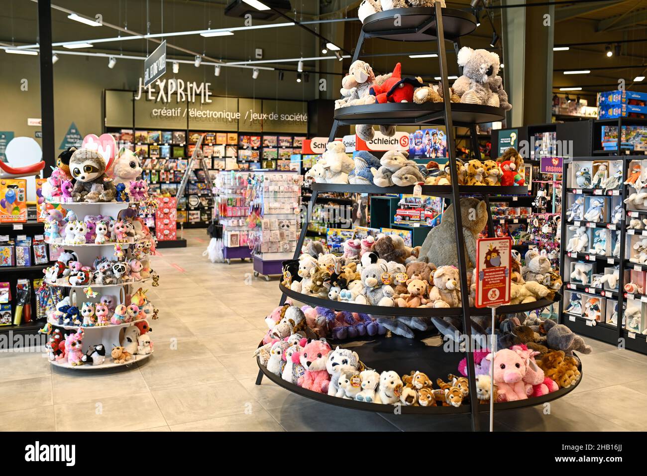 King Jouet toy store in the shopping mall “Steel” in Saint-Etienne (south-eastern France) Stock Photo