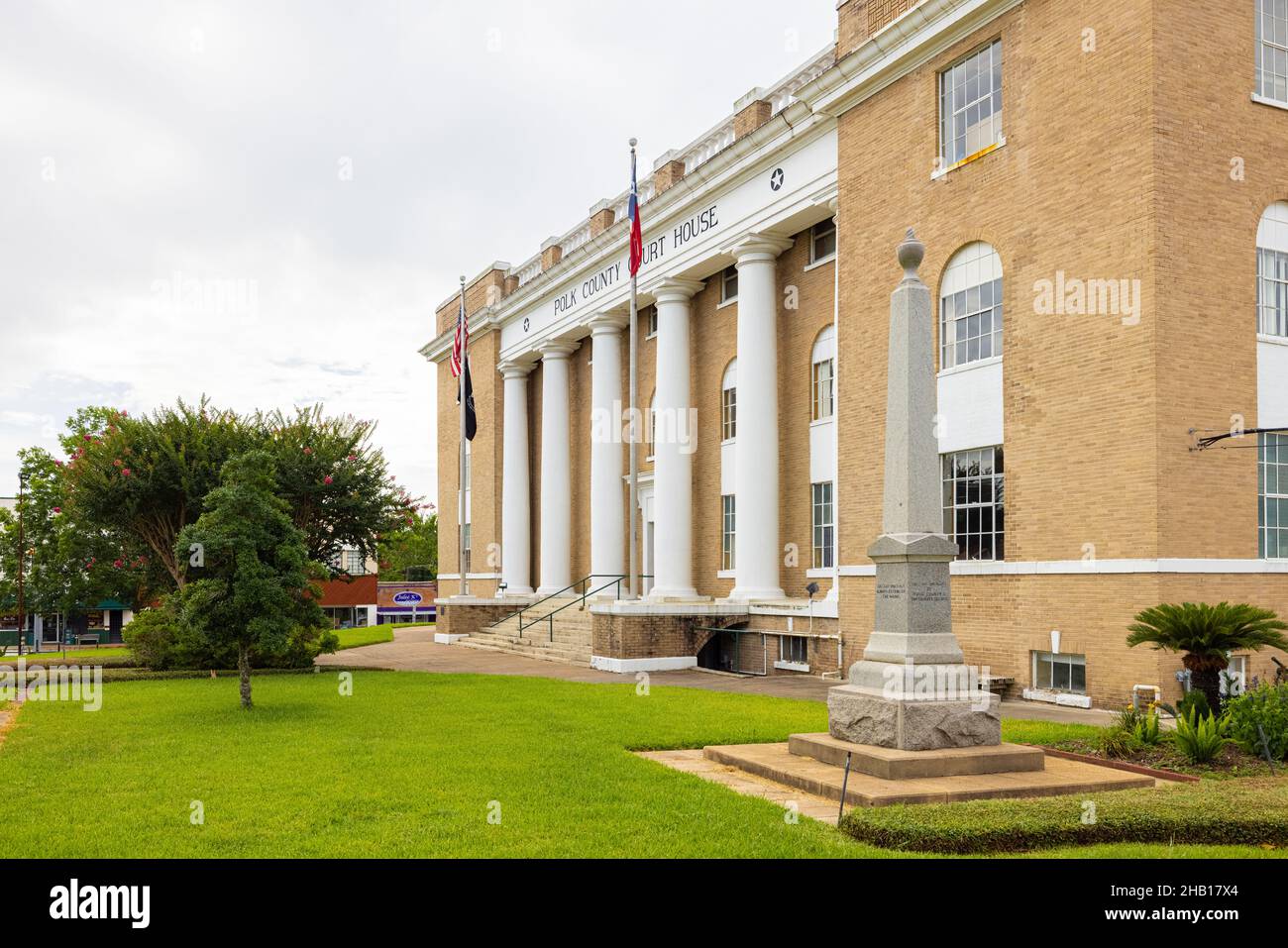 Livingston, Texas, USA June 28, 2021 The Polk County Courthouse and