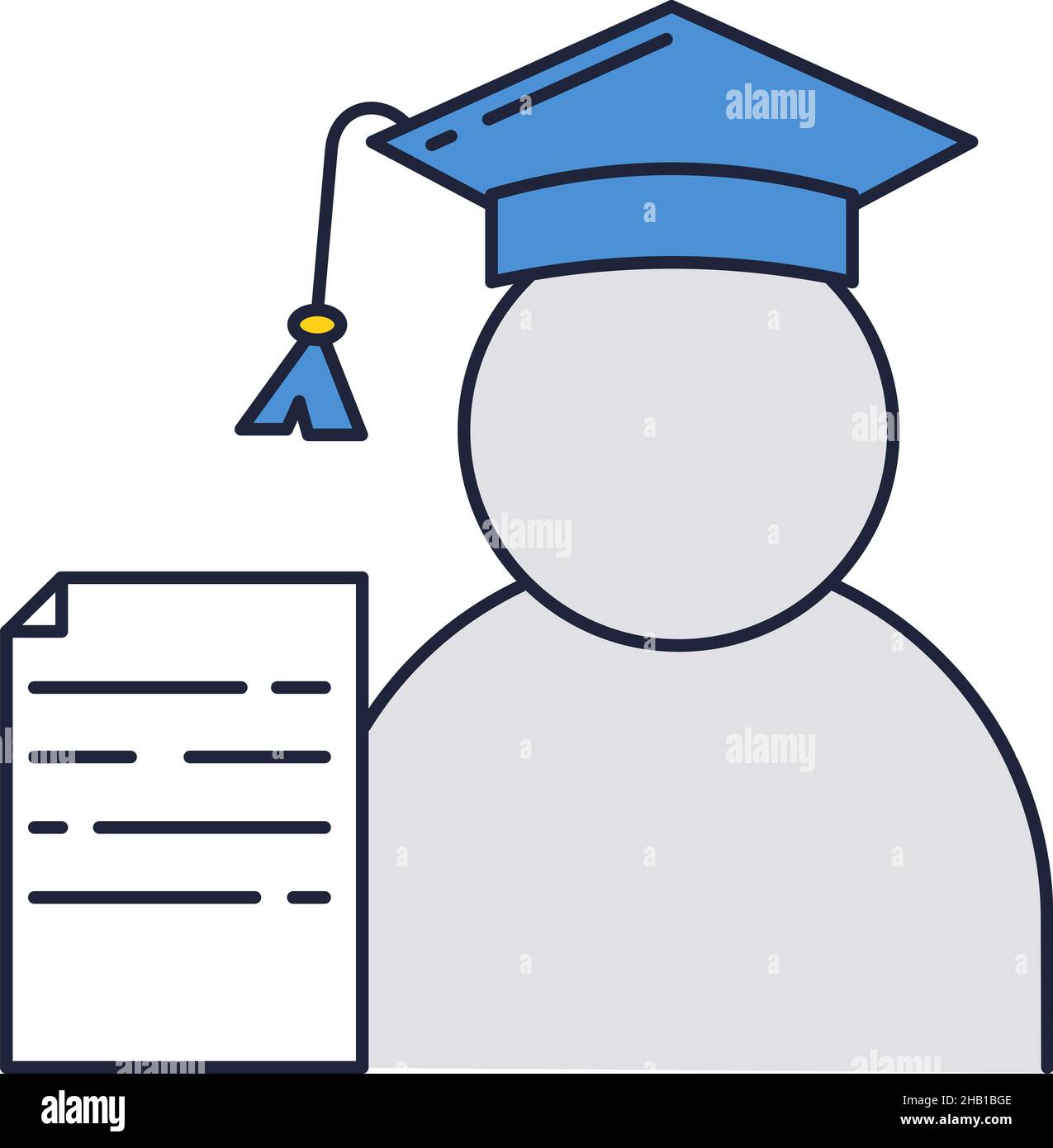 Graduate student with school diploma icon vector Stock Vector