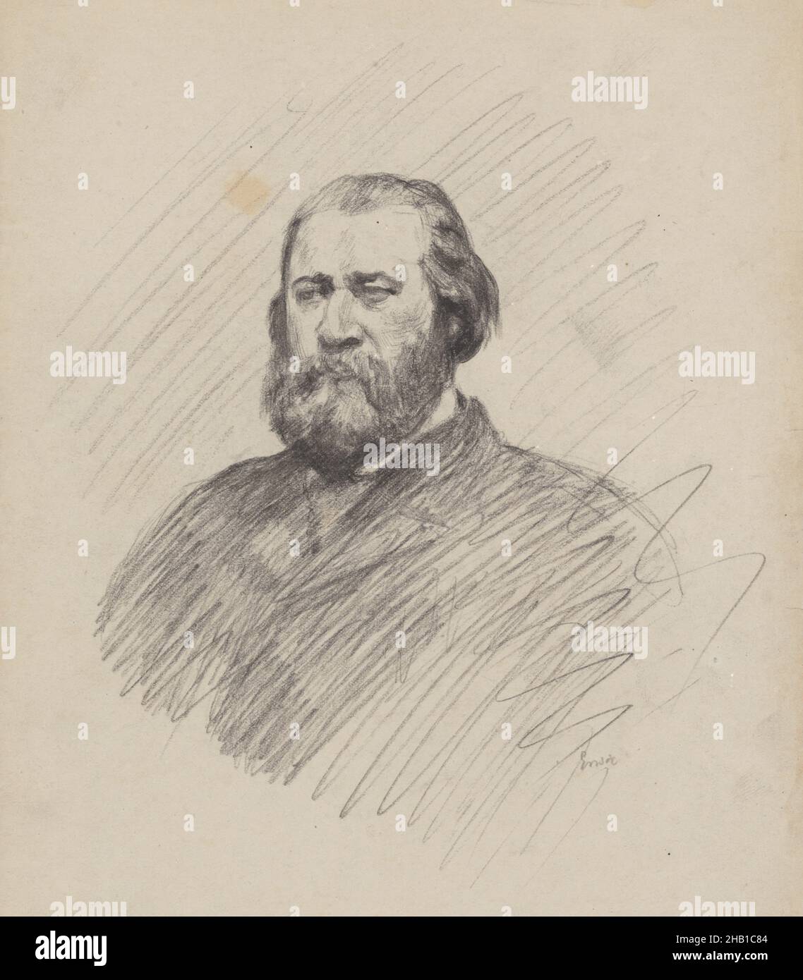 The painter Jean François Millet, James Ensor, circa 18801890, drawing