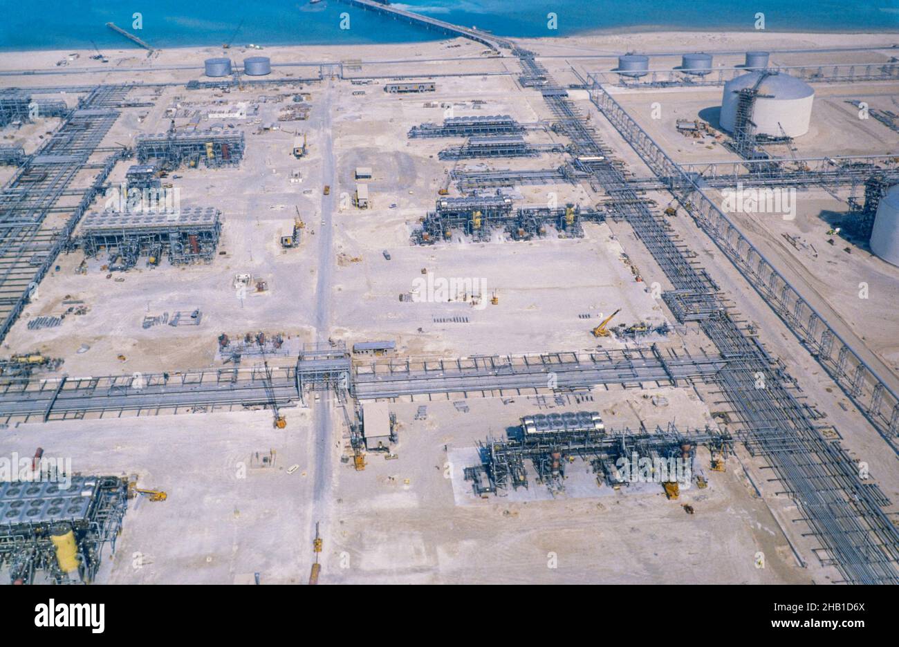 Oil industry in Ras Tanura area, Saudi Arabia, refinery and storage