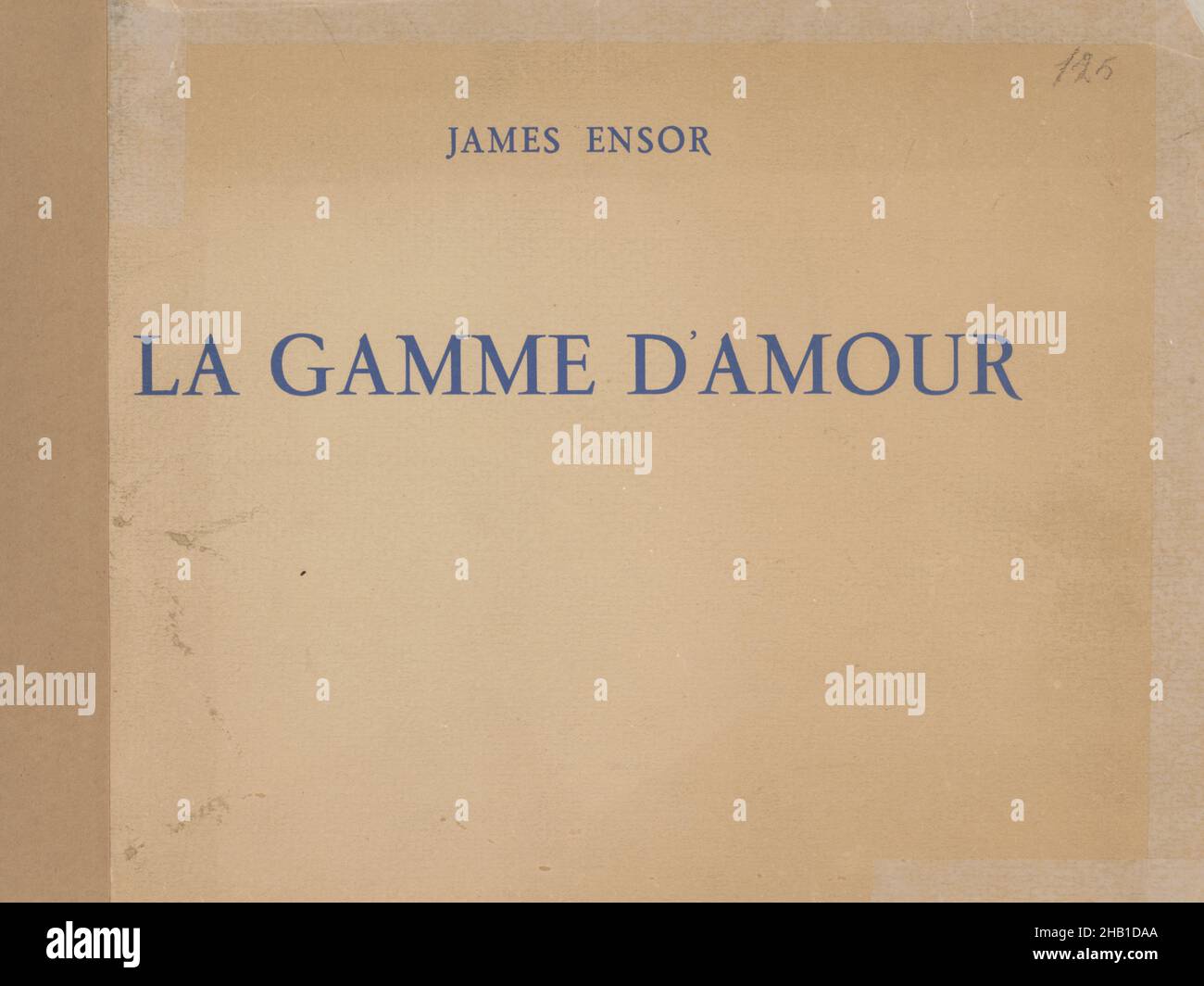 La gamme d'amour, James Ensor, 1929, literary work, Belgian Art Stock Photo