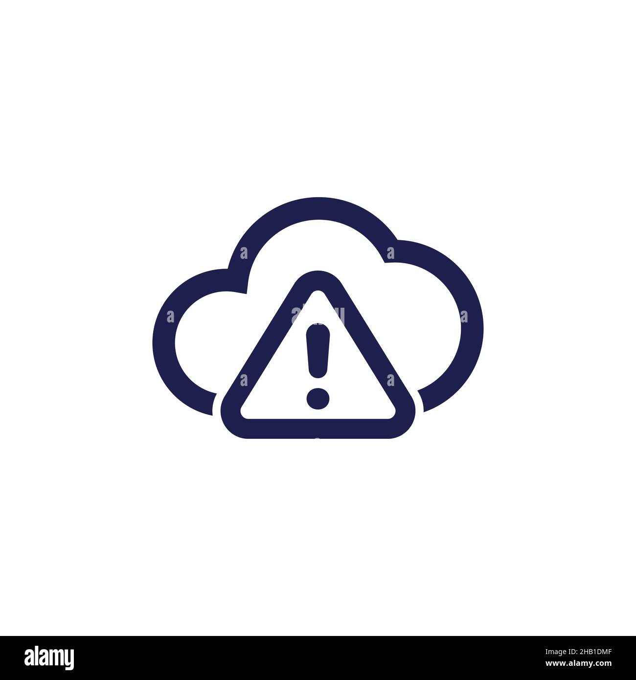 warning, upload error icon with a cloud Stock Vector Image & Art - Alamy