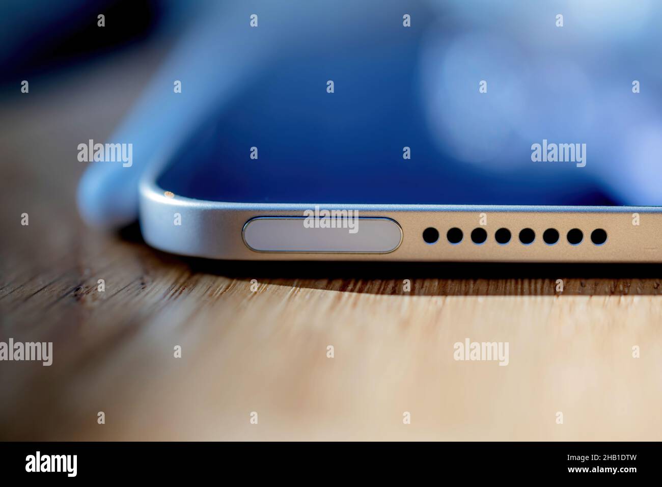 focus on the touch id security safety sensor button Stock Photo
