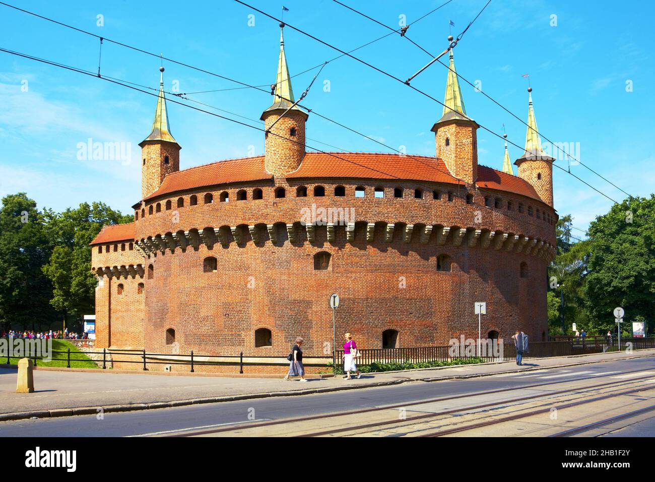 Poland, Cracow, Barbican. Stock Photo